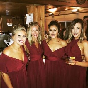 Infinity wrap dress in wine